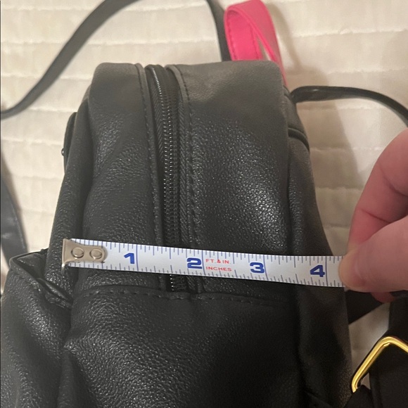 Disney - Dani by Danielle Nicole Black and Pink Minnie Backpack Purse w/ Bow - Picture 15 of 16